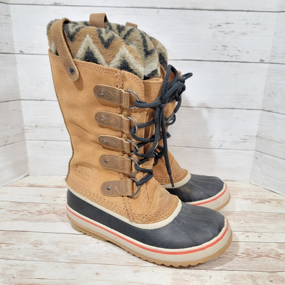 Sorel Joan of Arctic Knit II Winter Boots in Brown Size 6.5 - Picture 2 of 10